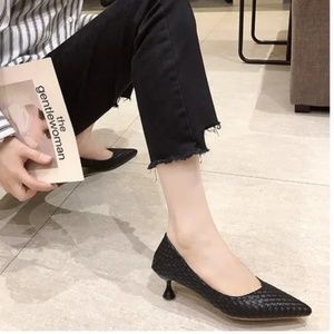 New autumn pointed toe pumps stiletto medium heel